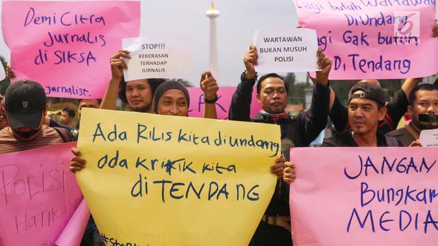 Wartawan Hitam Jakarta Kecam Kekerasan Polisi saat Unjuk Rasa di DPR