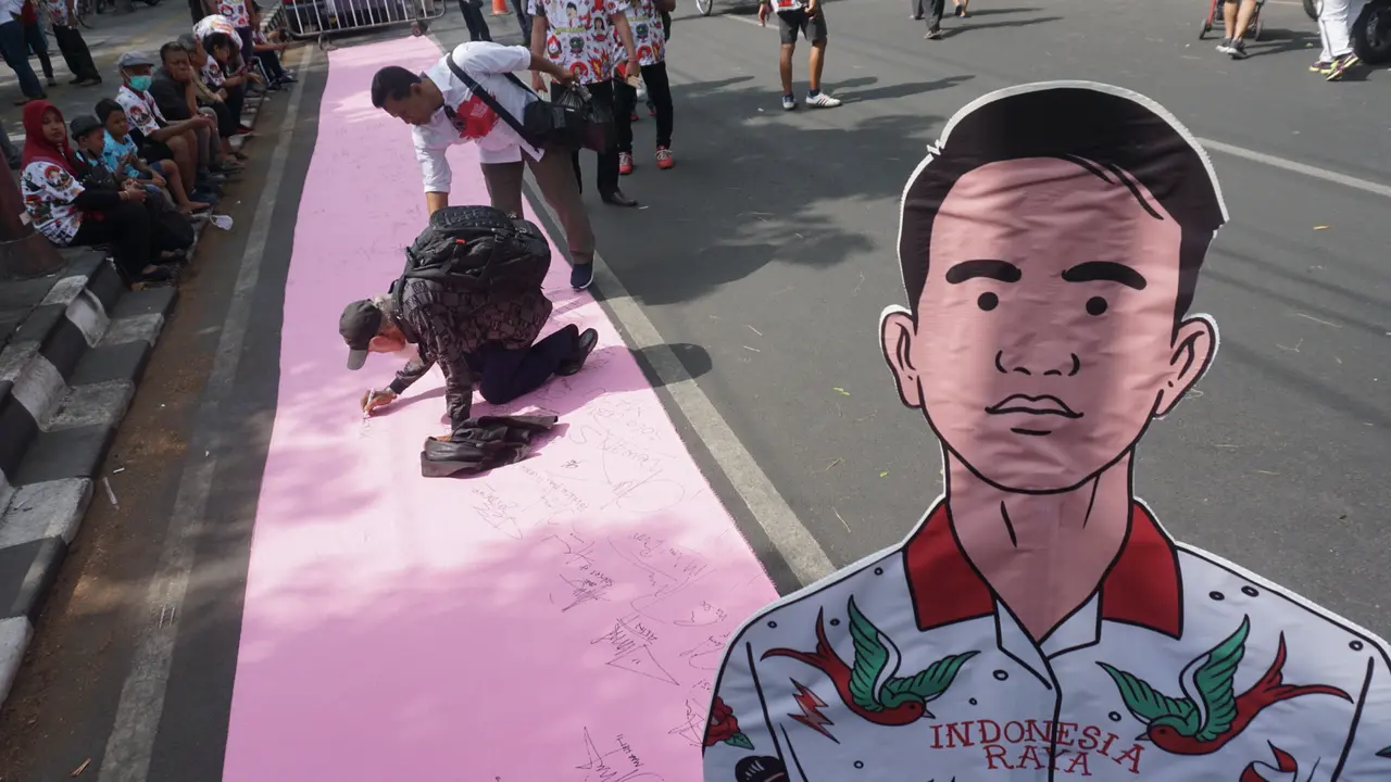Penggalangan Tanda  Tangan Dukungan Gibra Cawalkot Solo