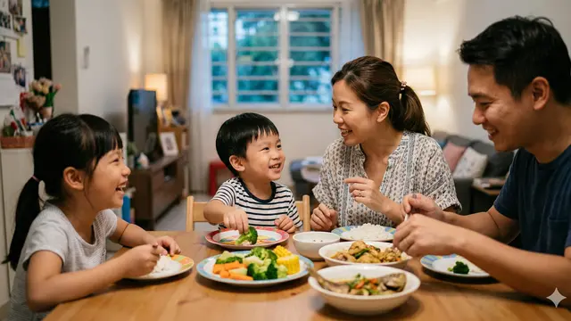 Pola makan anak (Foto: Gemini AI)