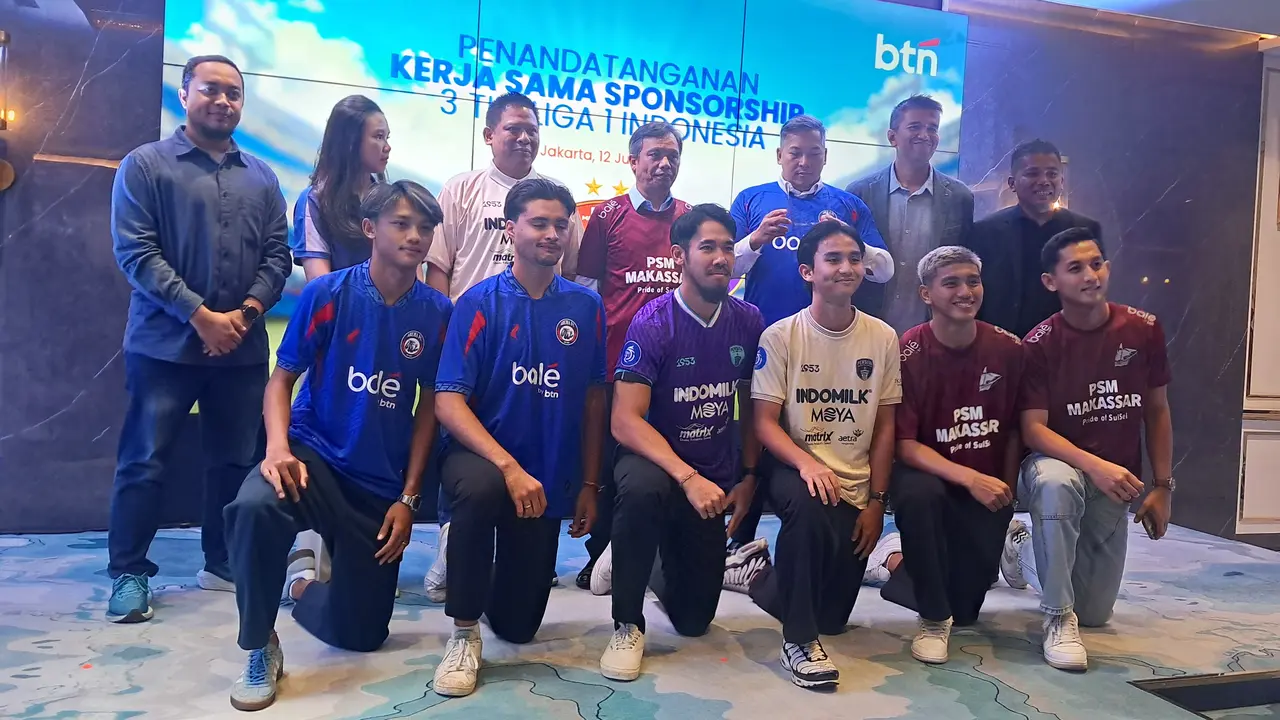 Arema FC, PSM Makassar, dan Persita Tangerang resmi menggandeng Bank BTN sebagai sponsor utama untuk menghadapi Liga 1 musim 2025/2026.
