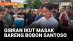 Sambil Hujan-hujanan, Gibran Ikut Masak di Acara Bobon Santoso