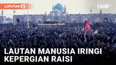 Presiden Iran Ebrahim Raisi dimakamkan di Makam Suci Imam Reza di Mashhad, menyusul kecelakaan helikopter fatal yang menewaskannya bersama Menteri Luar Negeri Hossein Amirabdollahian dan enam lainnya.