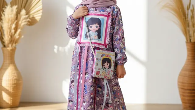 Model Gamis Anak Kasual di 2025/Ilustrasi oleh AI