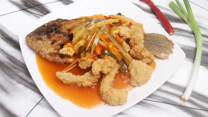 ikan nila goreng asam manis pedas