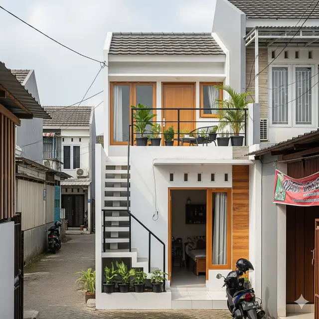 Rumah dengan Rooftop Mini Multifungsi