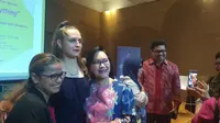Vanessa Vlajkovic dari Youth Disability Advocate Western Australia penyandang tuli dan tunawicara di Embassy of Australia, Jakarta Selasa (10/12/2019).
