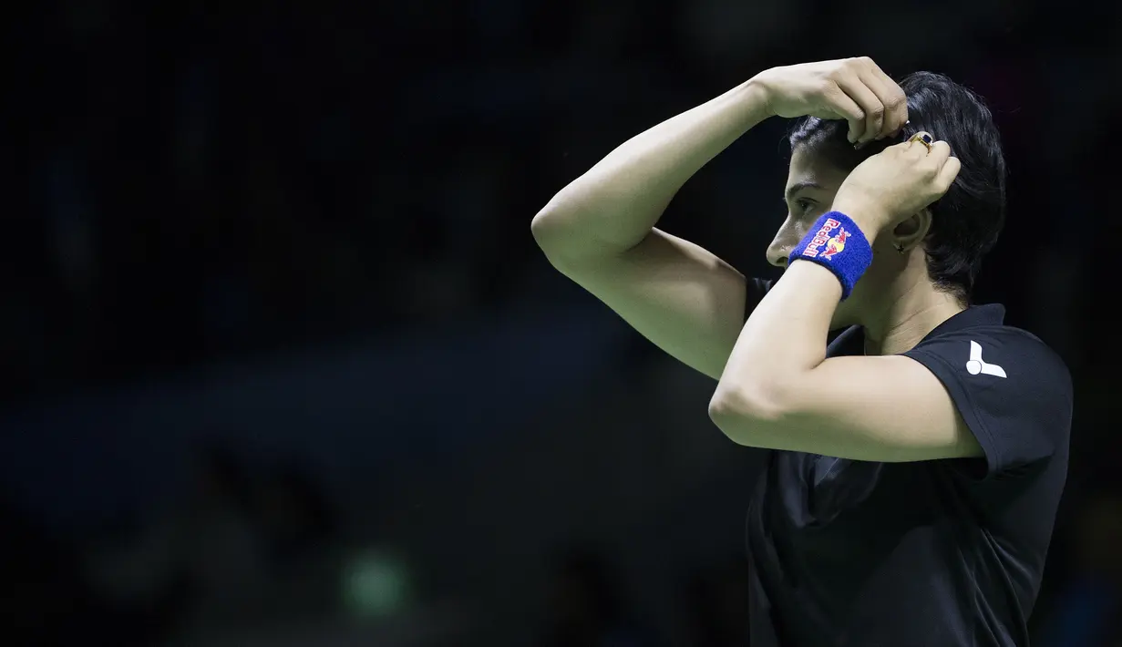 Ashwini Ponnappa ganda puteri asal India dalam BLIBI Indonesia Open 2019 di Istora Senayan Jakarta, Selasa (16/7/2019). (Bola.com/Peksi Cahyo)