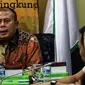 Ketua F-PKB Cucun Ahmad Syamsurizal saat menjadi narasumber pada diskusi publik dan launching FGD F-PKB di Kompleks Parlemen, Jakarta, Selasa (16/7/2019). FGD tersebut sebagai rangkaian acara HUT PKB. (Liputan6.com/JohanTallo)