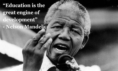 Nelson Mandela juga fokus pada pendidikan anak-anak | Foto: imbio