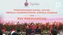 Ketua Umum PDIP, Megawati Soekarnoputri saat memberi arahan pada acara surat rekomendasi partai di kantor Dewan Pimpinan Pusat (DPP) PDI Perjuangan, Jakarta, Senin (26/8/2024). (Liputan6.com/Angga Yuniar)