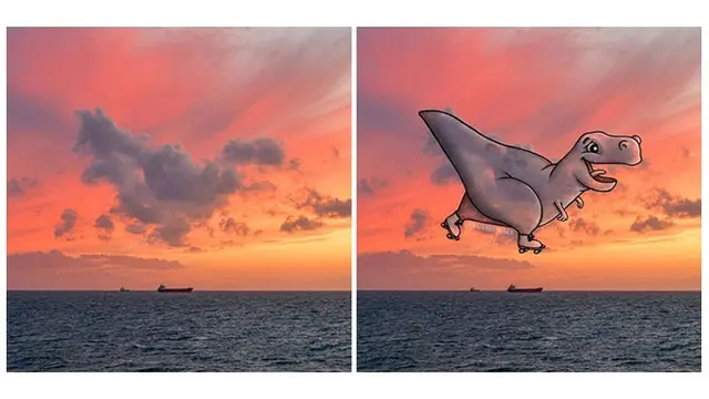 Seniman Ini Buat Ilustrasi Imajinasi dari Awan, 7 Hasilnya Curi Perhatian