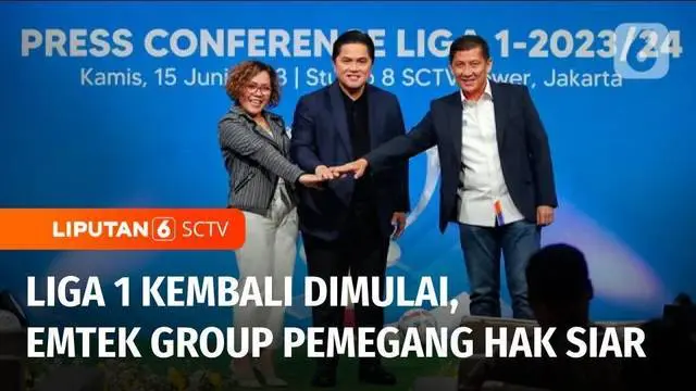 PT Elang Mahkota Teknologi (EMTEK Grup) kembali menjadi pemegang hak siar pertandingan Liga 1 2023/2024 mendatang. Emtek Grup bersama dengan PT LIB dan PSSI berkomitmen menjadikan sepak bola Indonesia semakin lebih baik.