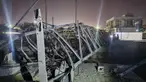 Kerusakan terlihat pada sebuah menara komunikasi yang menurut media Iran terkena serangan AS di Kuhestak, Iran selatan,  Rabu dini hari, 2 September 2026. (Masoud Mohammadi/Tasnim News Agency via AP)