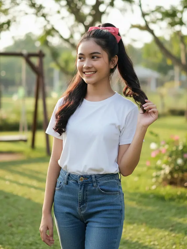 Model rambut panjang anak perempuan tren 2026 (Foto: Gemini AI)