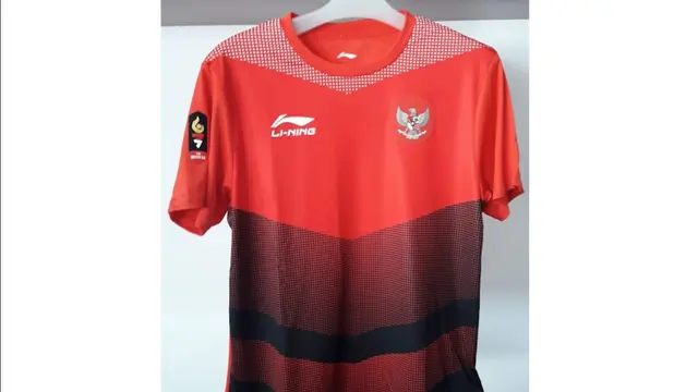 Jersey kandang Li Ning Timnas Indonesia U-23 untuk Asian Games 2018.