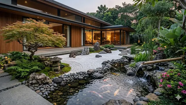 Inspirasi Taman Zen dan Kolam Ikan untuk Rumah Modern