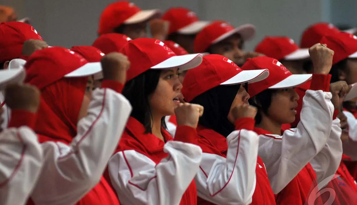 Indonesia mengirimkan 186 atlet (115 putra dan 71 putri) untuk berlaga di Incheon. Mereka akan berebut medali di 23 cabang yang diikuti, Jakarta, Kamis (11/9/2014) (Liputan6.com/Miftahul Hayat)