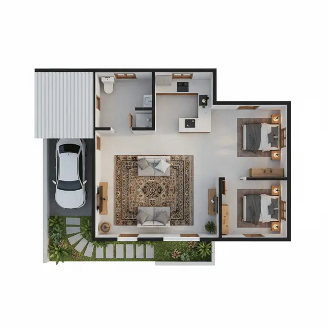 Denah Rumah Tipe 45