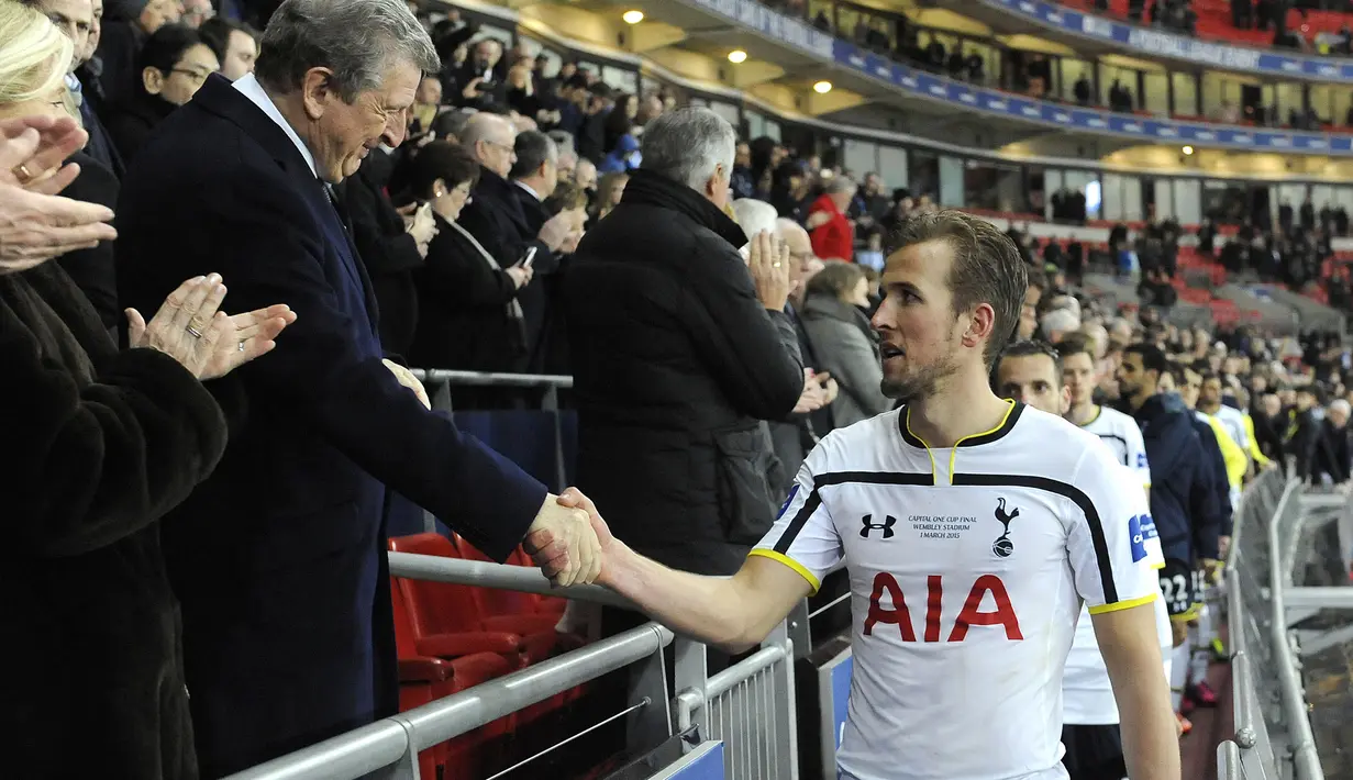 Laga final Carabao Cup 2014/2015 menjadi laga final pertama bagi Harry Kane saat membela Tottenham Hotspur. Sayangnya The Lilywhites tunduk dari Chelsea dengan skor 0-2. (AFP/Andrew Matthews)