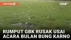 Rumput GBK Rusak Parah Usai Gelar Acara Puncak Bulan Bung Karno