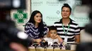Saat menggelar jumpa pers, ia mengaku sangat terharu dengan kelahiran putra keduanya. Hal itu lantaran kelahirannya dekat dengan tanggal lahirnya. Apalagi bisa berjalan lancar dan selamat semuanya. (Nurwahyunan/Bintang.com)