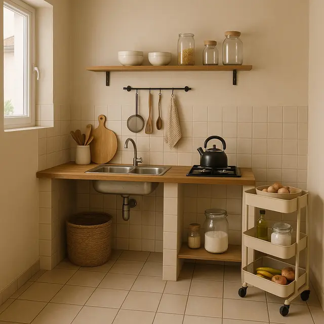 Inspirasi Desain Dapur Sederhana Tanpa Kitchen Set