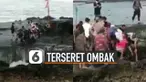 Aksi heroik dilakukan oleh petugas yang sedang berjaga dan juga masyarakat ketika menyelamatkan pengunjung yang terseret ombak di Kawasan Karanghawu Cisolok, Sukabumi.