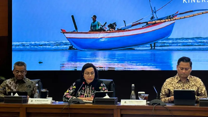 Menteri Keuangan (Menkeu) Sri Mulyani Indrawati, menjelaskan kondisi APBN terkini