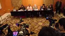 Konferensi pers tersebut terkait kasus isu pelecehan seksual yang dituduhkan kepadanya, Jakarta, Kamis (11/9/14). (Liputan6.com/Faizal Fanani)