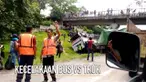 Kecelakaan bus terjadi di Jalan Tol Jakarta-Cikampek KM 50. Peristiwa tersebut melibatkan bus Prima Jasa dan sebuah truk.