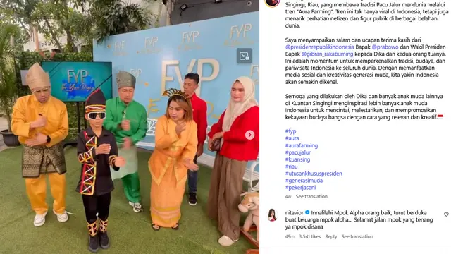 Unggahan feed Instagram terakhir Mpok Alpa. (Instagram/ raffinagita1717)