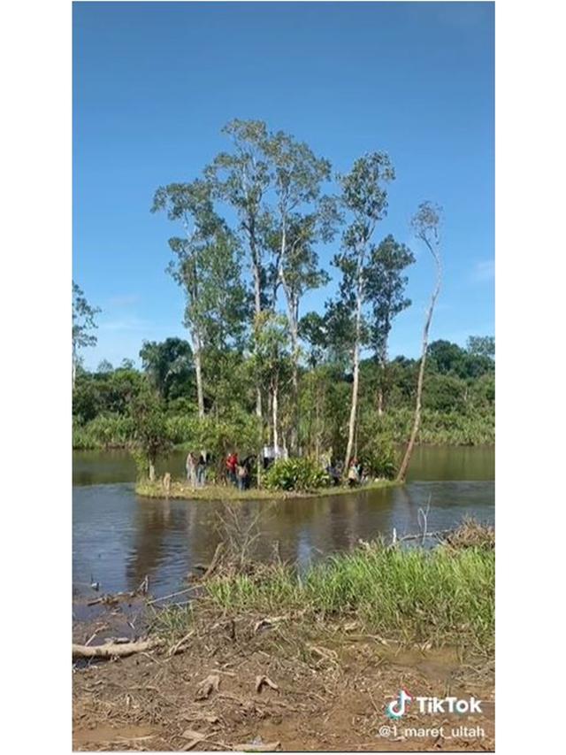 Viral Pulau di Kalimantan Bergerak Ikuti Arus Air di Jam Tertentu, Bikin Takjub