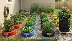 6 Cara Membuat Kebun Organik dari Ban Mobil Bekas agar Tanaman Tumbuh Subur