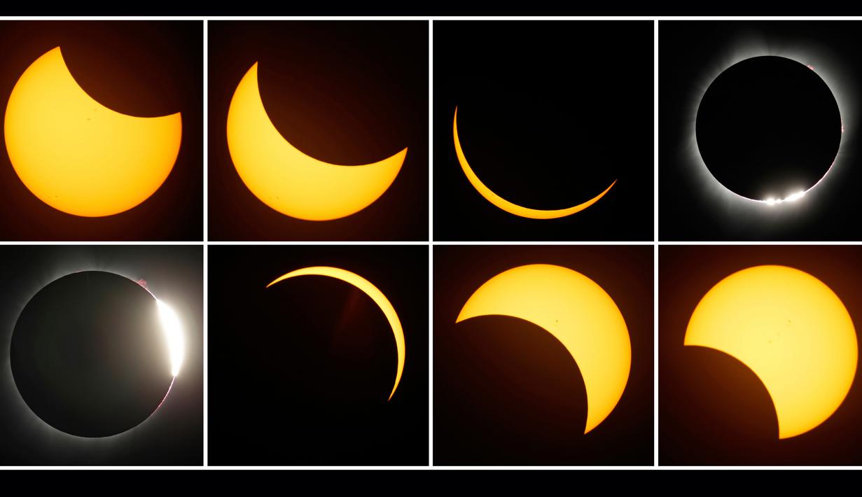 Photo Detik Detik Gerhana Matahari Gelap Gulitakan Langit Amerika
