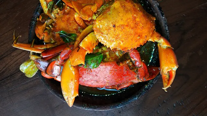 Ilustrasi kepiting saus tiram