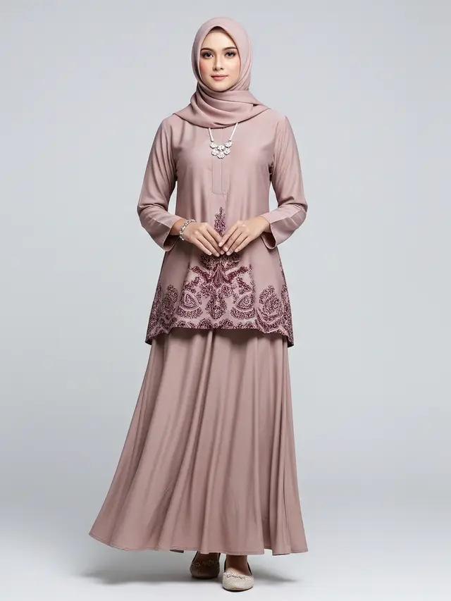 Padu Padan Baju Kurung dengan Bawahan untuk Tampil Stylish Model Rok A Line