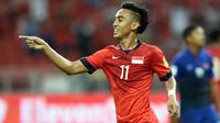 Faris Ramli, penyerang Timnas Singapura. (AFP/Roslan Rahman)