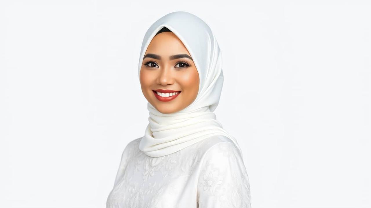 baju contoh pas photo nikah hijab