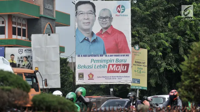 Masa Tenang Pilkada 2018, Atribut Kampanye Masih Beredar di Bekasi