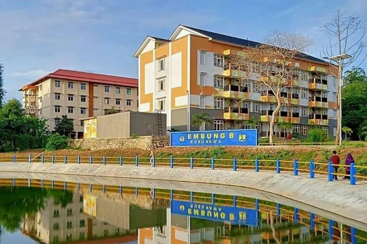 Rusunawa dan embung air di kawasan kampus Universitas Lampung (Unila)