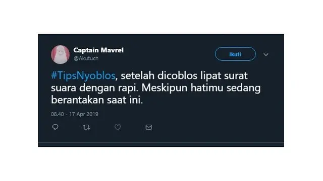 Tips Nyoblos Saat Pemilu Ala Netizen