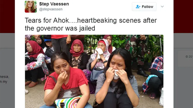 Vonis 2 Tahun Ahok, Antara Takbir, Nunduk, dan Tangis