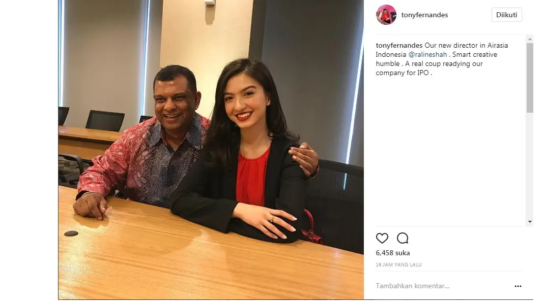 Raline Shah menjadi CEO Indonesia AirAsia (Foto: Instagram)