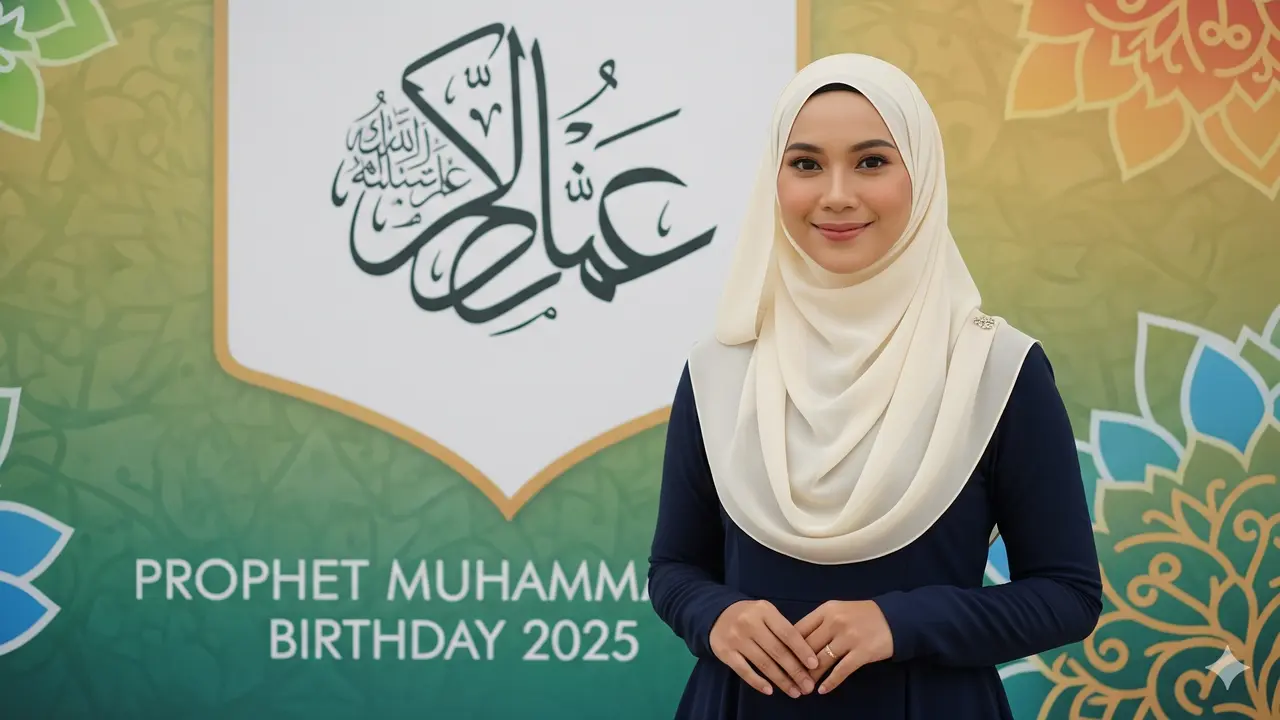 Gamis A-Line Polos untuk Pengajian Maulid Nabi (Foto: Gemini)