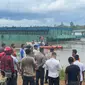 Evakuasi tugboat Bahar 79 yang tenggelam di perairan Sungai Mahakam, Kutai Barat. (Istimewa)