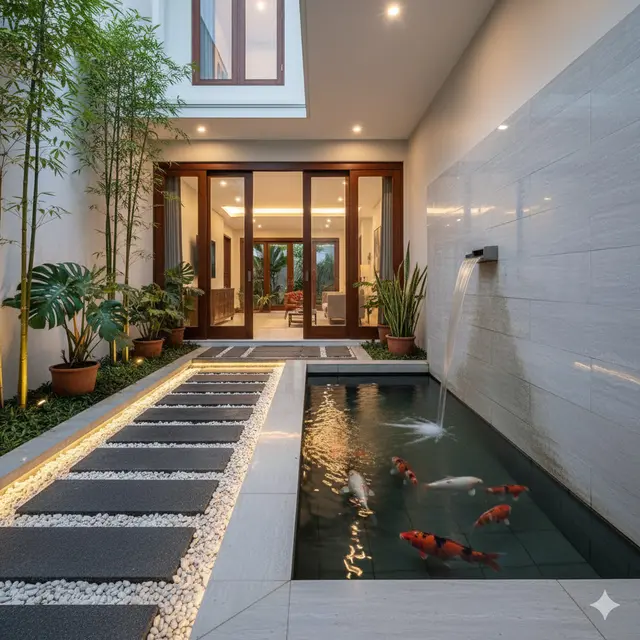 Desain Kolam Ikan Keramik Minimalis