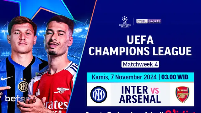 Pertandingan Liga Champion: Inter Milan vs Arsenal Pekan Ini di Vidio