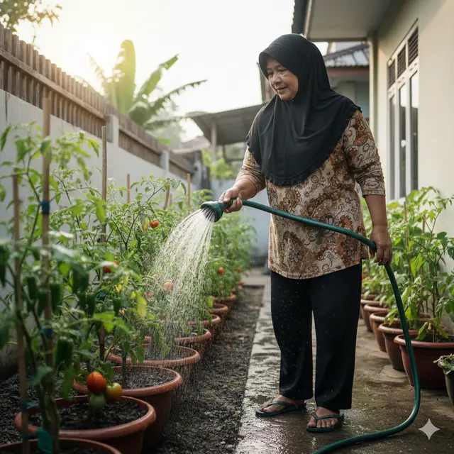 Rahasia Tomat dan Cabai di Pekarangan Rumah Buahnya Lebat (Foto: Gemini AI)