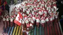Parade atlit-atlit yang akan berlaga memberikan kemeriahan tersendiri upacara pembukaan Commonwealth Games 2014 di Celtic Park, Glasgow, Skotlandia, (23/7/2014). (REUTERS/Andrew Winning) 