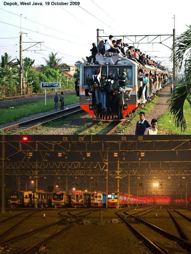 KRL dulu vs sekarang (foto: Trie Haryanto/brilio)